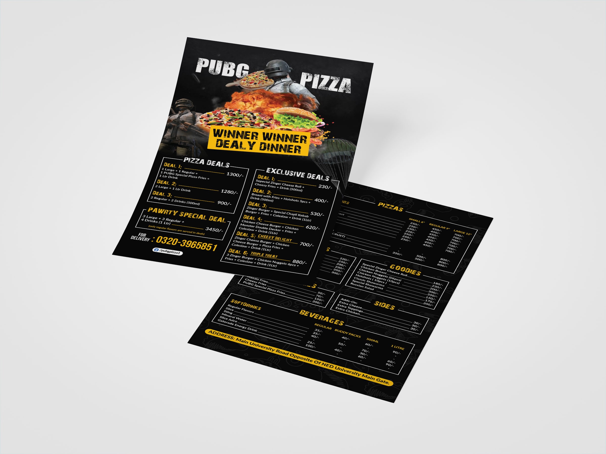 Modern double vertical flyer design sample in Washington dc